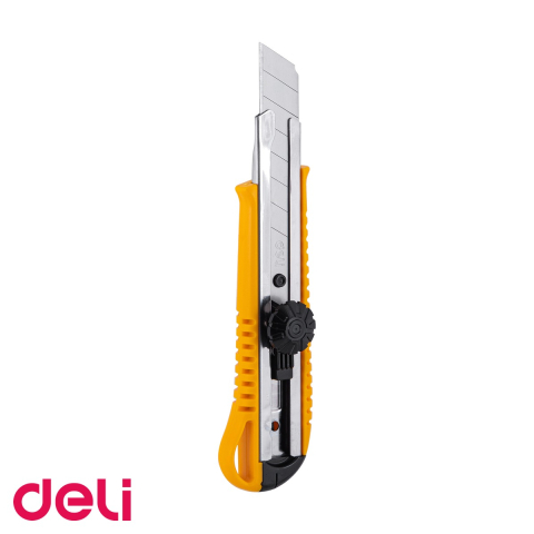 Cutter mare Deli cu sina metalica, lama inox 18 mm, pentru taiere precisa a materialelor groase [3]