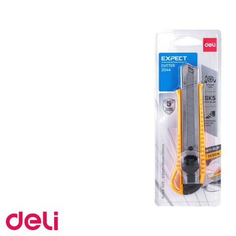 Cutter mare Deli cu sina metalica, lama inox 18 mm, pentru taiere precisa a materialelor groase [4]
