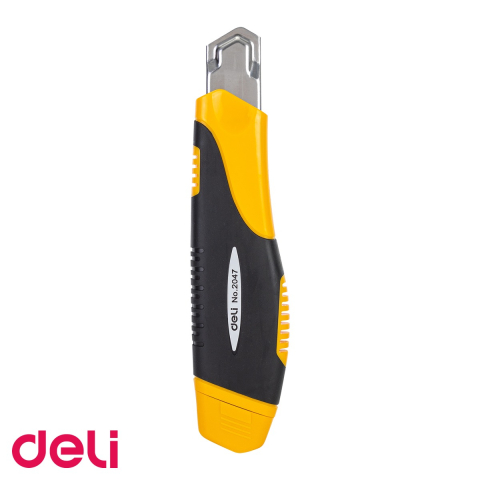 Cutter mare Deli cu sina si grip, lama inox 18 mm, maner ergonomic, pentru uz birou si hobby [3]