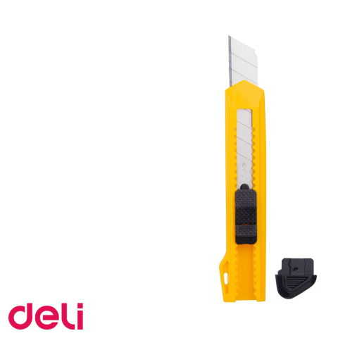 Cutter mare Deli, lama inox 18 mm, pentru taieri precise la birou si ateliere [4]