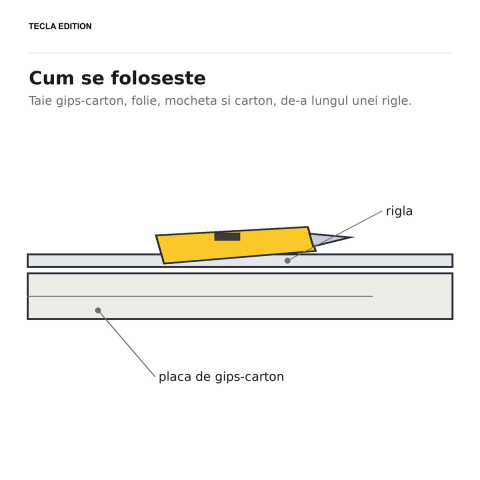Cutter standard, 160 mm, lama 18 mm, cu blocare automata, pentru uz general [3]