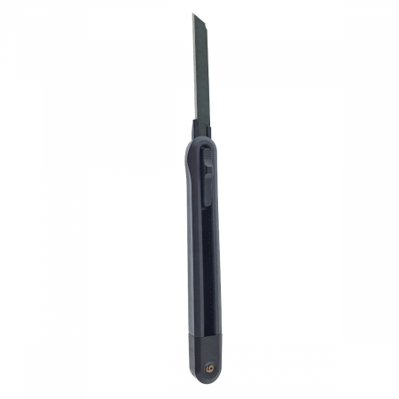 Cutter utilitar cu sina metalica, model Home Series 00739m, lama inox innegrit cu 13 sectiuni, lungime lama 80mm, latime lama 9mm, negru [1]