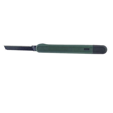 Cutter utilitar cu sina metalica, model Home Series 00740m, lama inox innegrit cu 13 sectiuni, lungime lama 80mm, latime lama 9mm, verde inchis [3]
