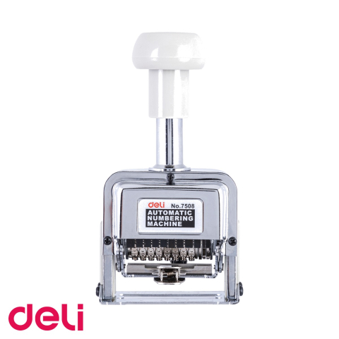 Datiere - Datiera automata din metal Deli, 8 caractere, numerotare secventiala, pentru birou