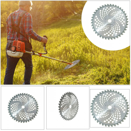 Disc circular vidia pentru motocositoare, 230mm, grosime 2 mm, 40 dinti, gauri ventilatie [2]