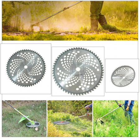 Disc circular pentru motocositoare, 60 dinti, gauri de ventilatie, Dimensiune: 255x255x2mm [4]