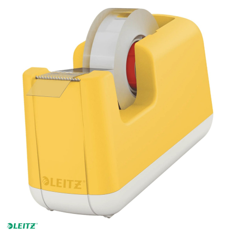 Birotica papetarie - Dispenser banda adeziva Leitz Cosy, pentru role de 19 mm x 33 m, galben chihlimbar