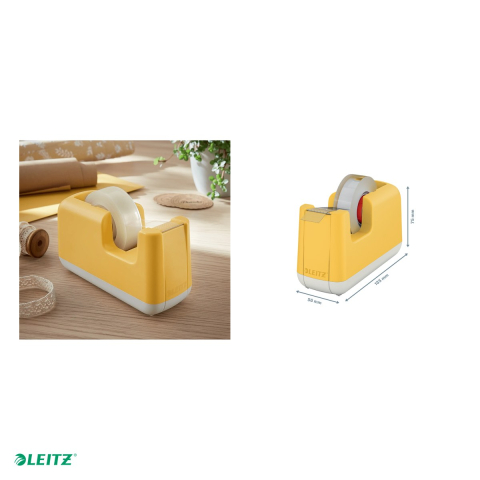 Dispenser banda adeziva Leitz Cosy, pentru role de 19 mm x 33 m, galben chihlimbar [3]