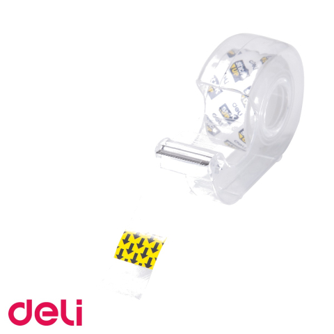 Dispenser cu banda adeziva Deli, 18 mm x 7.62 m, material non-toxic, pentru birou si uz casnic [4]