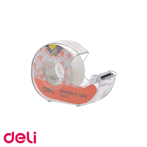 Ambalaj birou - Dispenser cu banda adeziva invizibila Deli, 18mm x 7.62m, pentru birou si uz casnic
