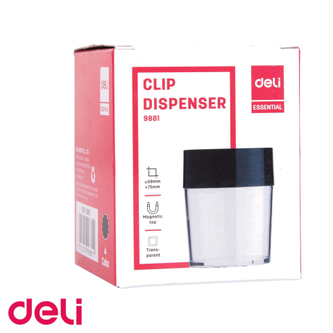 Dispenser magnetic pentru agrafe Deli, compartimentat, pentru birou [4]
