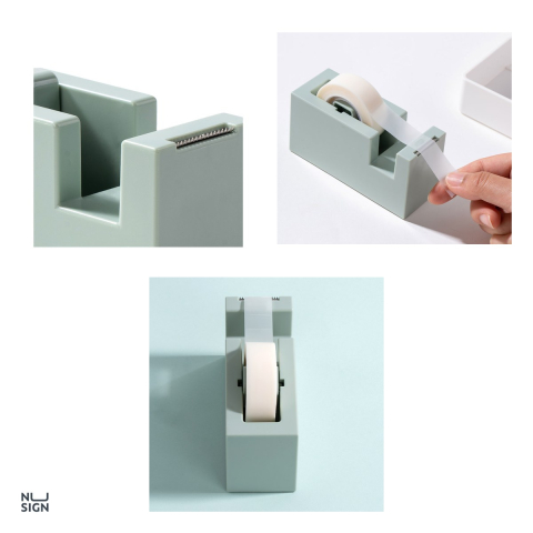 Dispenser stabil pentru banda adeziva Deli Nusign, pentru banda de 18 mm, 114x45x59 mm, vernil [3]