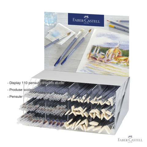 Display 110 pensule Creative Studio Faber-Castell, set profesional pentru desen si pictura [1]