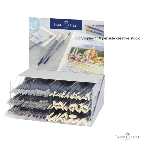 Display 110 pensule Creative Studio Faber-Castell, set profesional pentru desen si pictura [2]