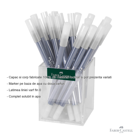 Display 20 buc blender marker solubil cu 2 capete Faber-Castell Goldfaber Aqua, pentru desen artistic [1]