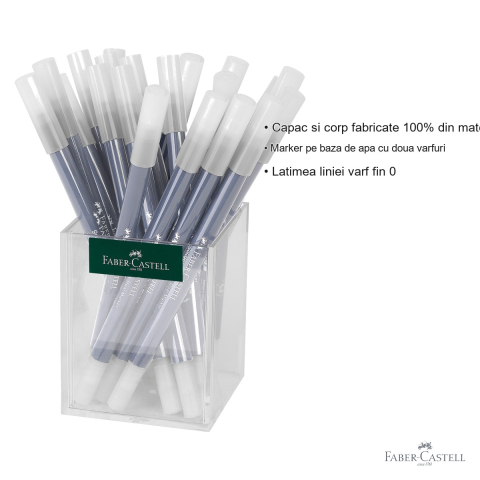 Display 20 buc blender marker solubil cu 2 capete Faber-Castell Goldfaber Aqua, pentru desen artistic [2]