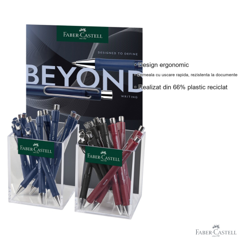 Display 24 pixuri cu mecanism Faber-Castell Beyond M, zona de prindere cauciucata, pentru birou si scoala [2]