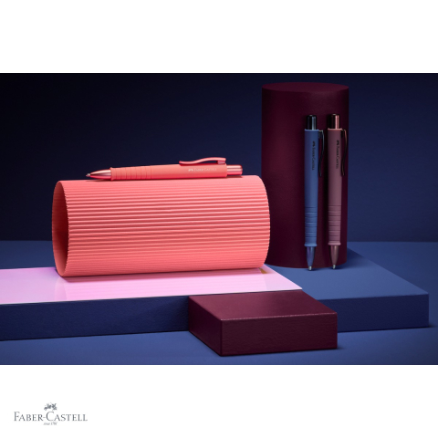 Display 24 pixuri cu mecanism Faber-Castell Poly Ball XB Urban, forma triunghiulara ergonomica, rezerva albastra de mare capacitate [3]