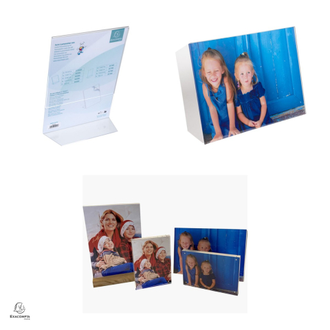 Display de prezentare Exacompta A4 tip L, format portret, din plastic, 1 compartiment, pentru birou, 210x83x305 mm, transparent [3]