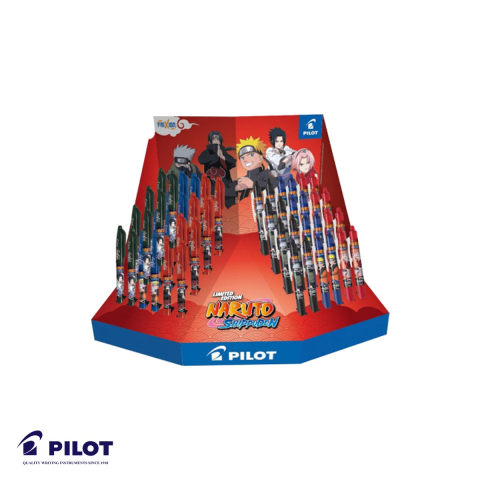 Birotica papetarie - Display echipat Pilot FriXion roller 0.7 mm editie limitata Naruto, 72 bucati, clasic si clicker