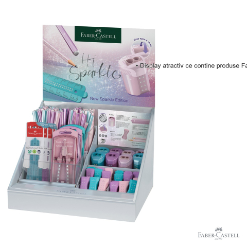 Display Faber-Castell Sparkle 2025, set complet rechizite grafit, creioane si accesorii pentru scoala [2]