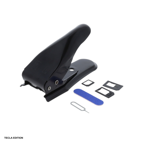 Scule service - Dispozitiv de taiat cartele micro si nano SIM, cu 3 adaptoare si o cheie pentru cartela