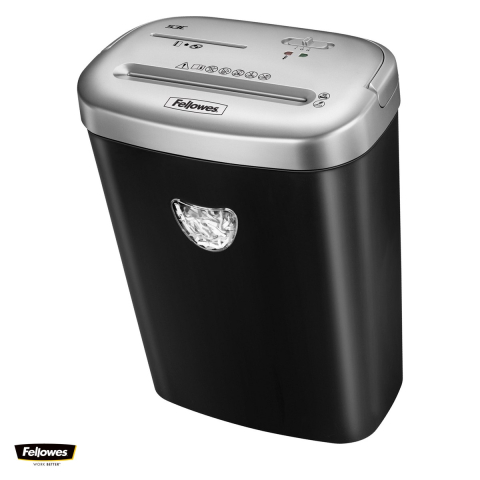 Distrugatoare documente si accesorii - Distrugator de documente Fellowes 53C, taiere cross-cut in particule de 4x35 mm, 10 coli, cos de 23 l, pentru un birou mic, 1 utilizator, 400x338x196 mm