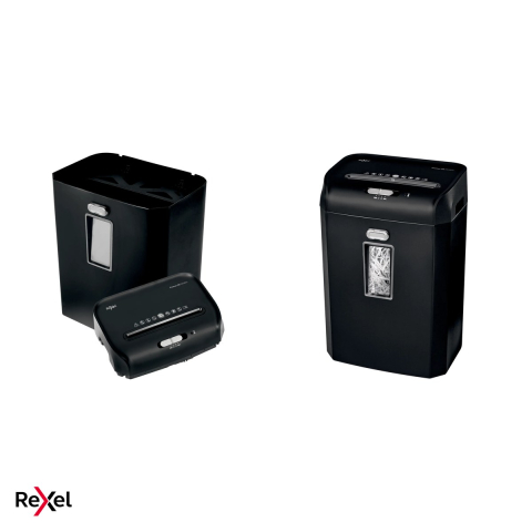 Distrugator de documente Rexel ProMax QS RES823 cu alimentare manuala, taiere strip-cut P-2 in fasii de 6 mm, 8 coli, cos de 23 l cu geam de vizualizare, distruge capse si carduri [3]