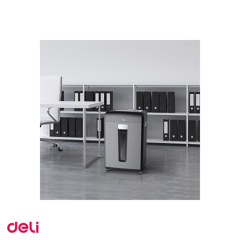 Distrugator documente Deli 14400 Cross Cut, taiere cross-cut, 4x40, 16 coli, niv securitate 4, 615x390x302 mm [4]