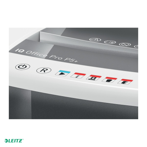 Distrugator documente manual Leitz IQ Office Pro, P5+, micro-cut (particule), taiere 7 coli, cos 30l, alb [4]