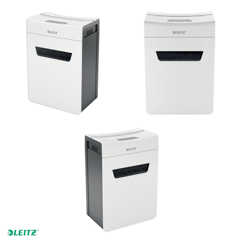 Distrugator documente manual Leitz IQ Protect 10X, P4, cross-cut (confeti), taiere 10 coli, cos 18l, alb [3]