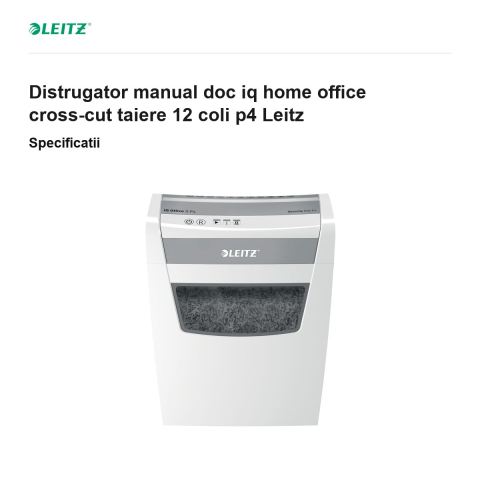 Distrugator manual doc iq home office cross-cut taiere 12 coli p4 Leitz [2]