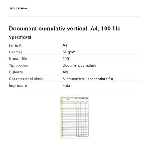 Document cumulativ vertical, A4, 100 file [2]