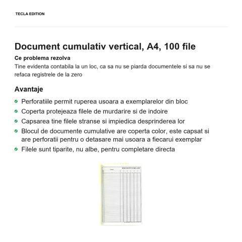 Document cumulativ vertical, A4, 100 file [1]