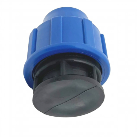 Dop inchidere PEHD 32mm, presiune 16 bar, pentru conducte apa, irigatii si antiincendiu, albastru-negru [1]