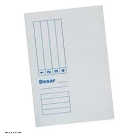 Dosare carton - Dosar A4, din carton duplex, simplu, 225 g/mp, alb