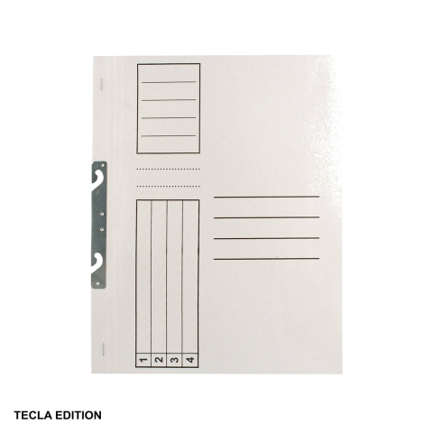 Dosare carton - Set 10 dosare carton incopciat 1/1 Tecla Edition, coperta alba, pentru arhivare si organizare documente