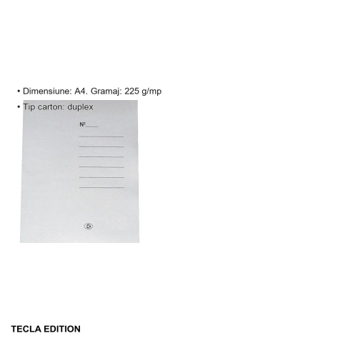 Set 10 dosare carton plic Tecla Edition, format A4, carton duplex 225 g/mp, pentru organizare si arhivare [2]