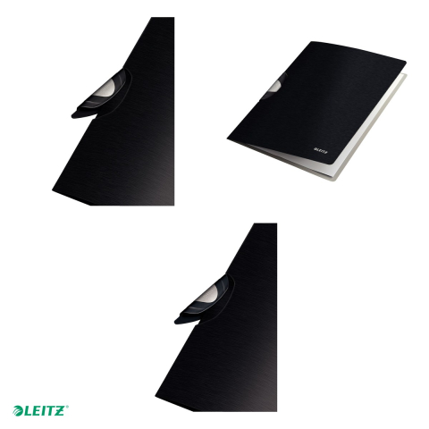 Dosar cu clip Leitz Style ColorClip Professional, PP, A4, capacitate 40 coli, negru Satin [3]