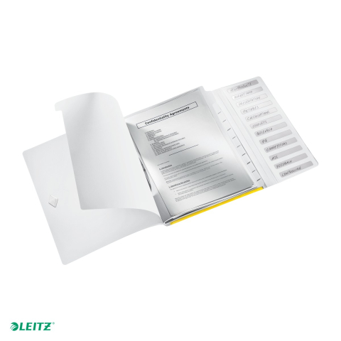 Dosar cu clip Leitz WOW ColorClip, PP, A4, capacitate 30 coli, pentru prezentare, galben [4]