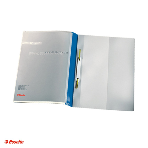 Organizare si arhivare - Dosar cu sina Esselte Panorama, PVC, A4, capacitate 250 coli, pentru documente perforate, albastru