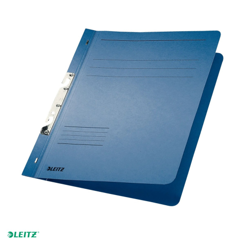 Dosar cu sina Leitz 1/1, carton, A4, incopciat, capacitate 170 coli, pentru arhivare, albastru [0]