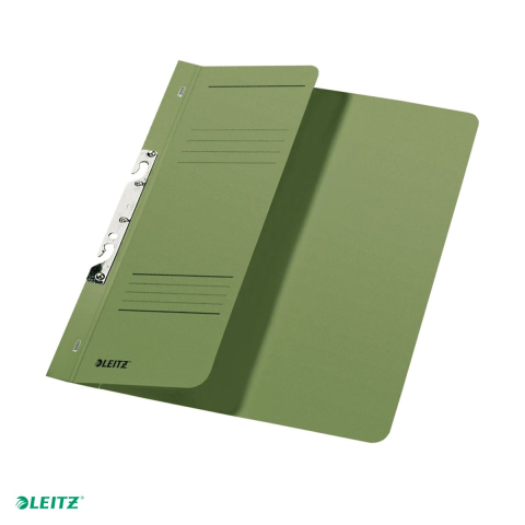 Dosar cu sina Leitz 1/2, carton, A4, incopciat, capacitate 170 coli, pentru arhivare, verde [0]