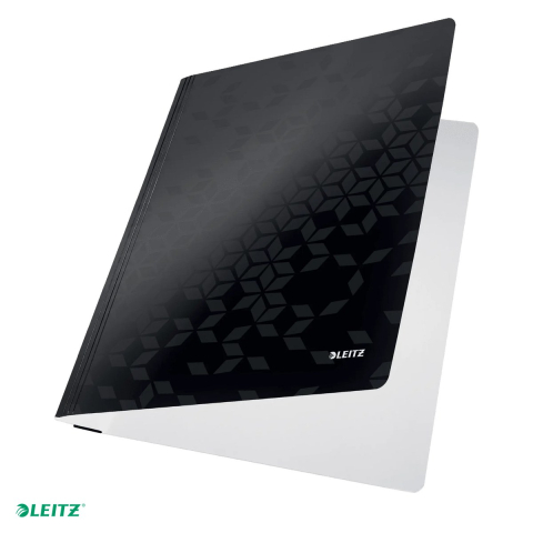 Dosar cu sina Leitz WOW, carton laminat, A4, capacitate 250 coli, pentru arhivare, negru [0]