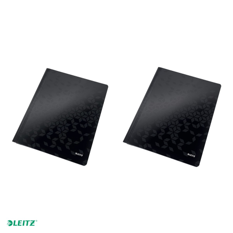Dosar cu sina Leitz WOW, carton laminat, A4, capacitate 250 coli, pentru arhivare, negru [3]