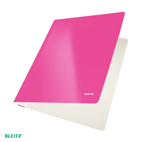 Dosar cu sina Leitz WOW, carton laminat, A4, capacitate 250 coli, pentru arhivare, roz [4]