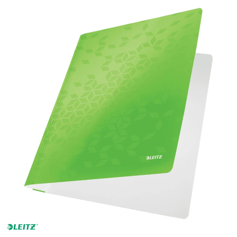 Dosar cu sina Leitz WOW, carton laminat, A4, capacitate 250 coli, pentru arhivare, verde [0]