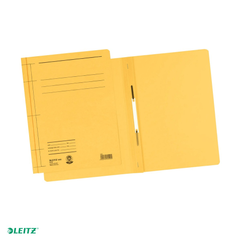 Dosar din carton cu sina, Leitz, capacitate 250 de coli de 80 g, pentru arhivare, galben [0]