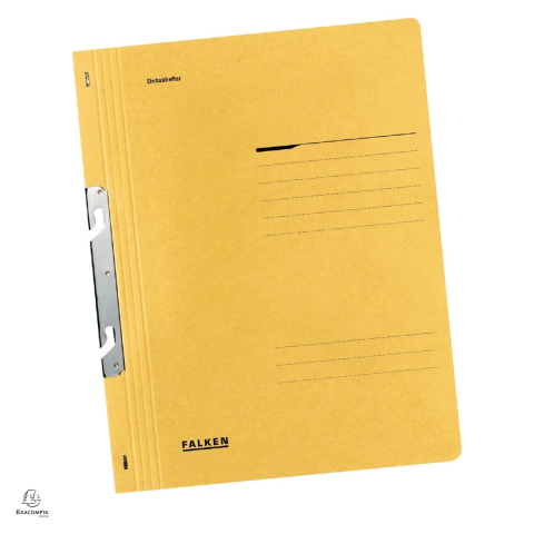 Birotica papetarie - Dosar Exacompta Falken A4, din carton, incopciat 1/1, 250 g/mp, galben, 240x305 mm