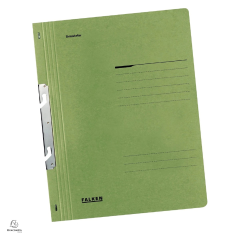 Dosare carton - Dosar Exacompta Falken A4, din carton, incopciat 1/1, 250 g/mp, verde, 240x305 mm